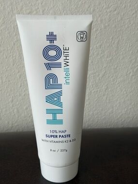 intelliWHiTE HAP10+ Super Paste Vitamin K2 & D3 10% HAP Toothpaste 8 oz Sealed